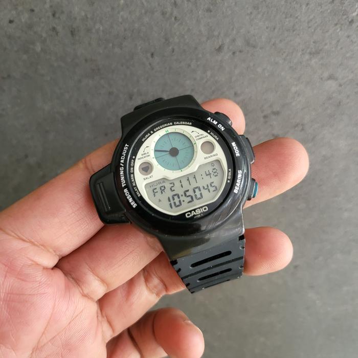 VINTAGE RARE CASIO CPW 310 QIBLAT LANGKA DIAL PUTIH