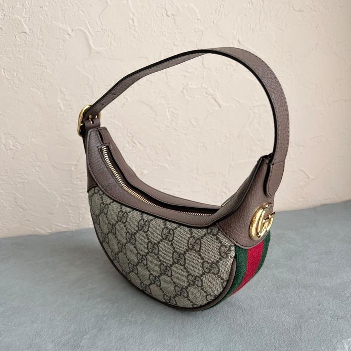 Original - Gucci Ophidia Crescent Half Moon Brown Bag