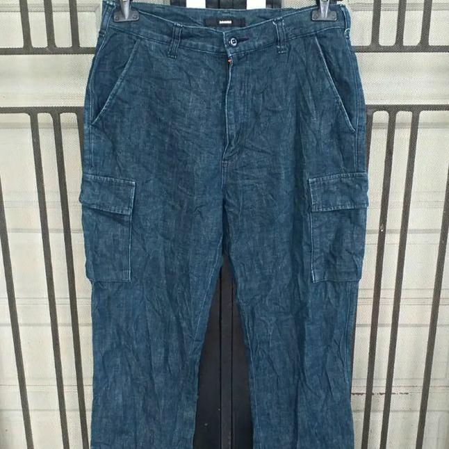 celana beams cargo denim
