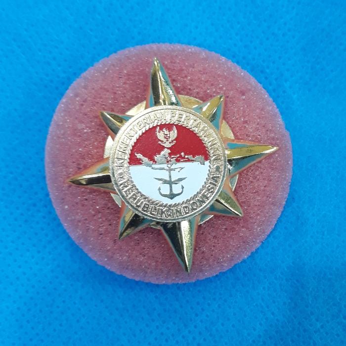 pin bela negara/kemhan premium kuningan tebal
