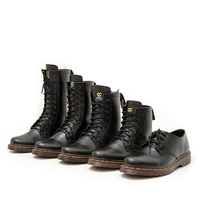 SEPATU DOCMART KULIT PRIA MOTORAN TOURING ORIGINAL OC 3 6 8 10 12 HOLE