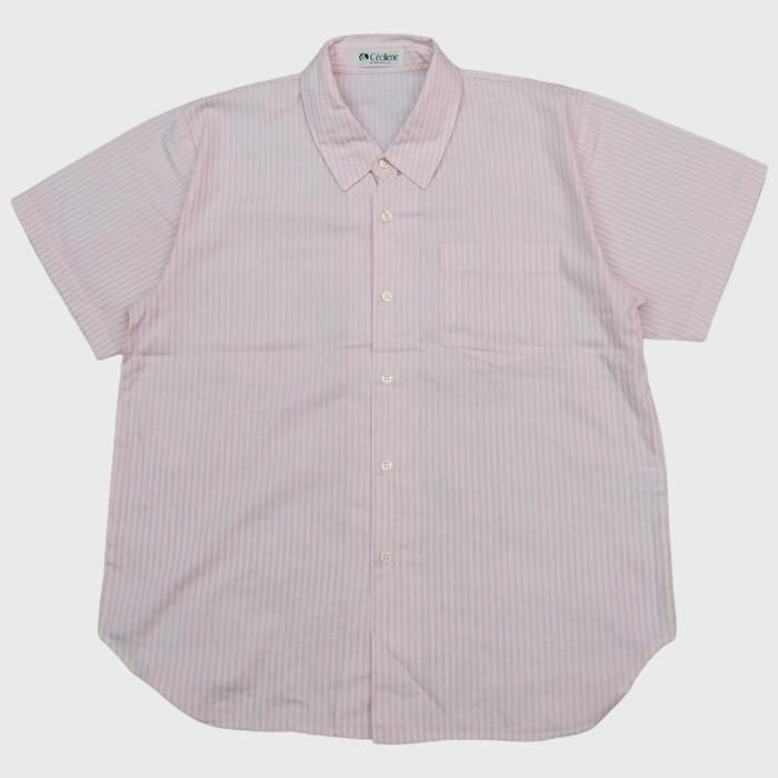 kemeja pria lengan pendek casual stripes cecilene no cdg play