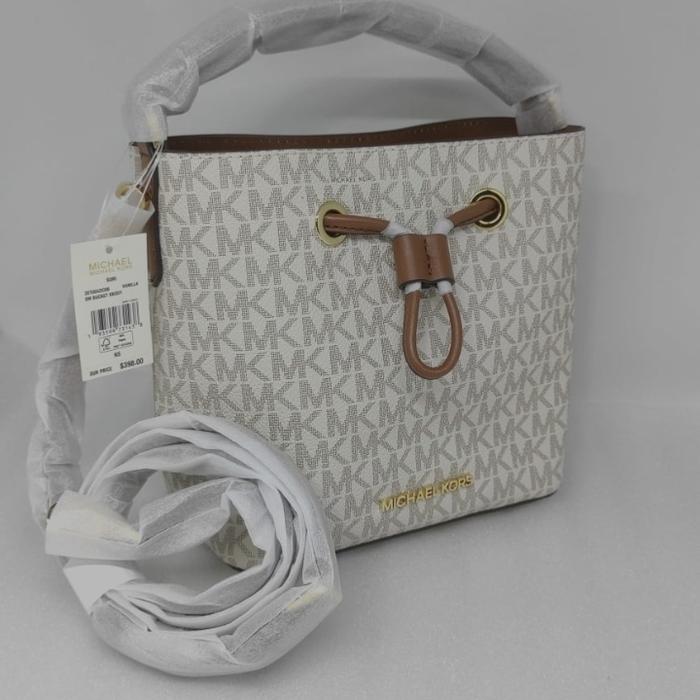 Jual Tas M1chael K0rs MK Suri Bucket Bag Color Sign Vanilla Original