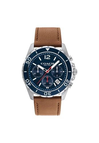 Coach Kent 14602554 Jam Tangan Pria Chronograph Hitam Stainless Steel