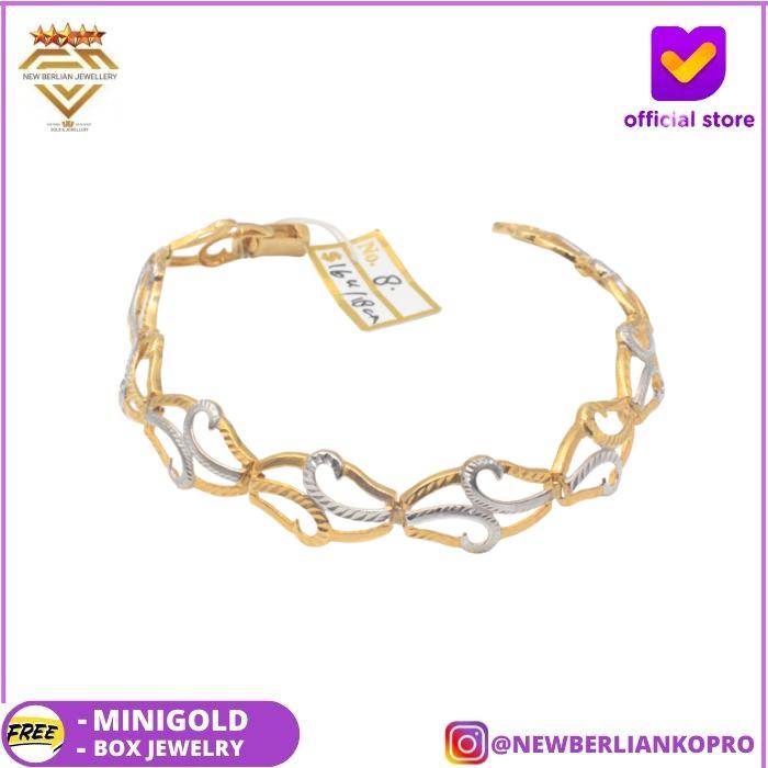 NB78 - gelang tangan emas kuning asli wanita 16K/700 GMK801 P18