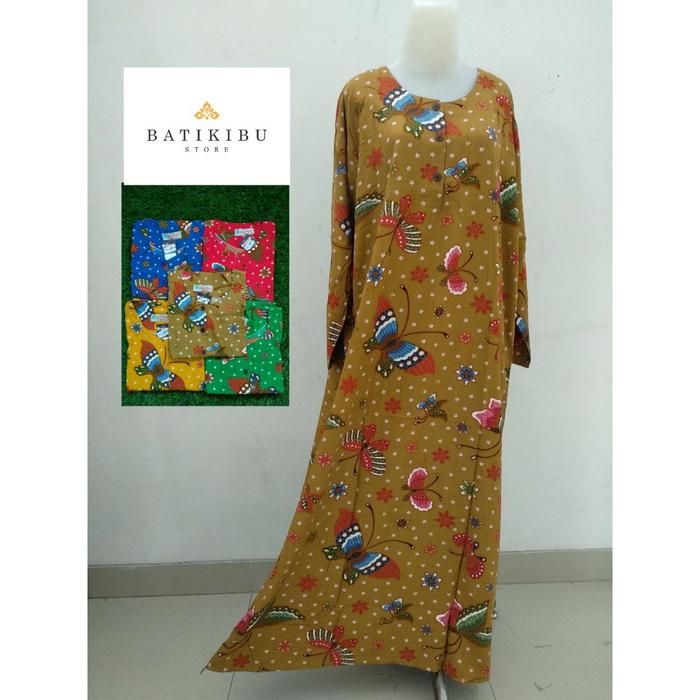 Longdress Batik Unggul Jaya Cap Sekar Mekar Size L (Jumbo)