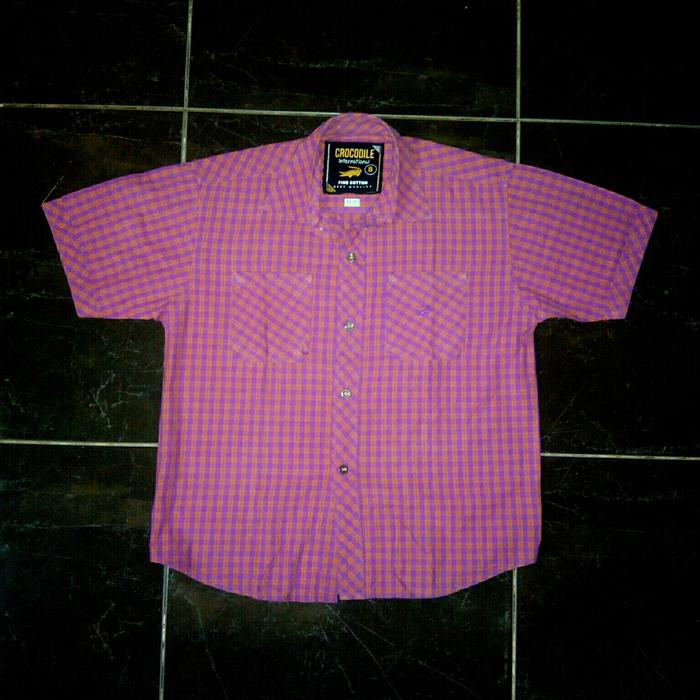 Kemeja Anak Kotak-Kotak CROCODILE Size 8 (XL anak) Second Murah