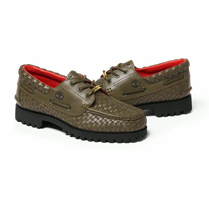 Supreme x Timberland 3 Eye Classic Lug Woven Leather "Olive"