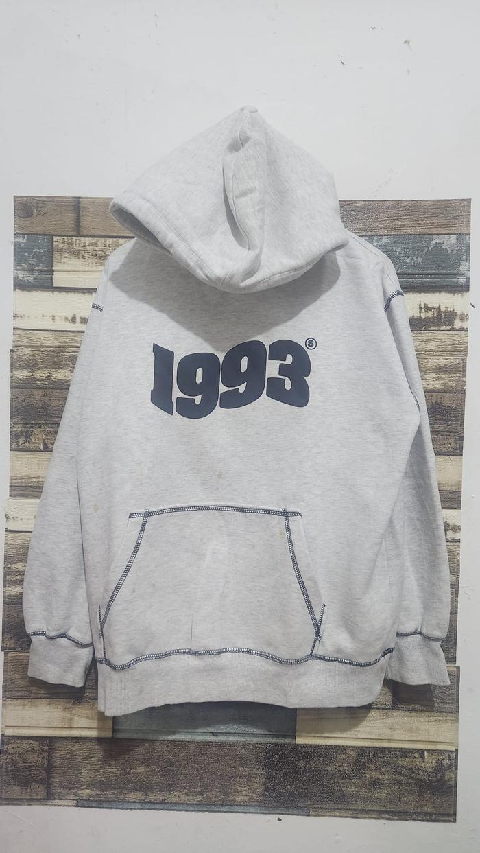 Hoodie 1993 Studio Streetwear Korea Light Gray ( Size L )