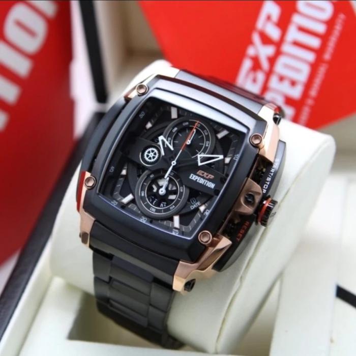 Expedition EXP 3008 Black Rosegold Pria Stainless ORIGINAL