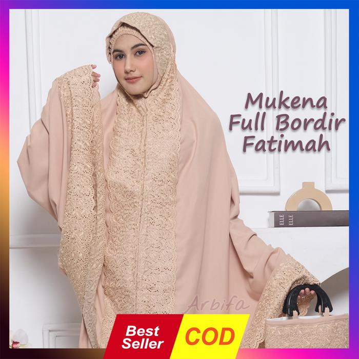 Mukena Fatimah Dewasa Siti Khadijah Syahrini Full Bordir Adem