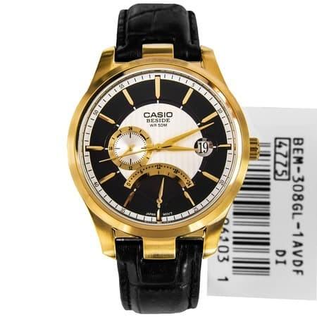 Jam Tangan Pria 100% Original Casio Ori Beside bem-308gl-1avdf bem308gl1avdf bem308gl 1a 1 bem308 wa