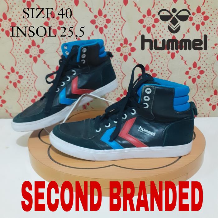Sepatu second branded import hummel madein china material kulit