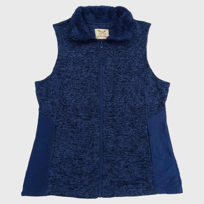 rompi wanita motif fleece faded glory outdoor vest jacket