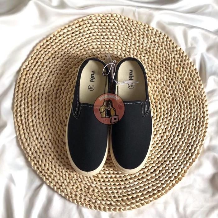 promo 1.1 best seller slip on rubi shoes miller black restock