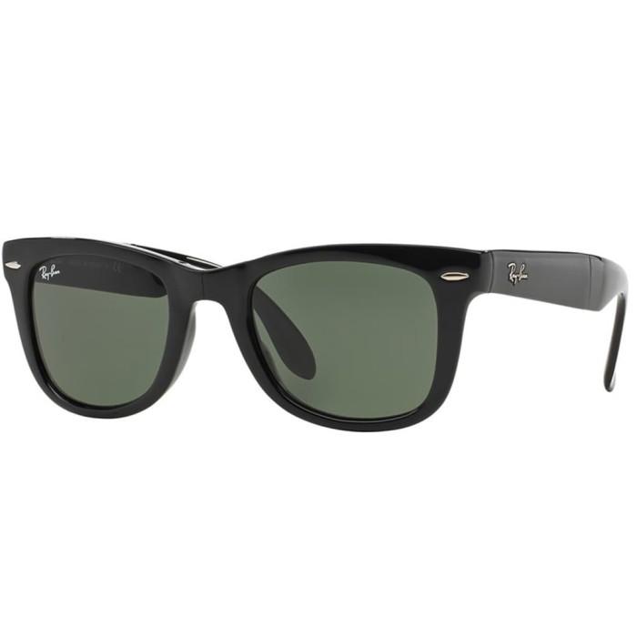 Ray-Ban Sunglass Wayfarer Folding RB 4105 601 50 Black Green Classic