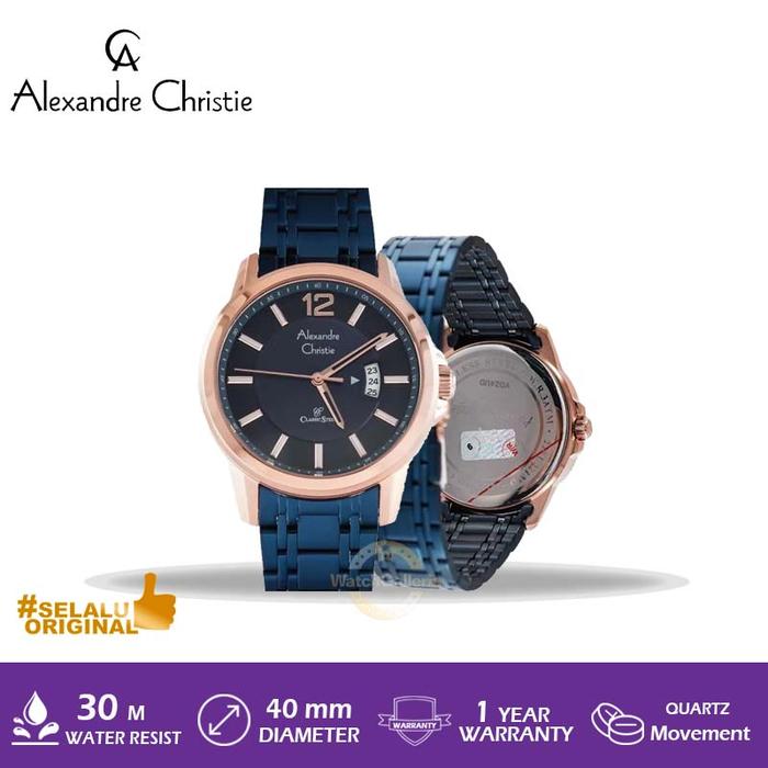 Jam Tangan Alexandre Christie AC 8683 MD BURBU Pria Original Murah