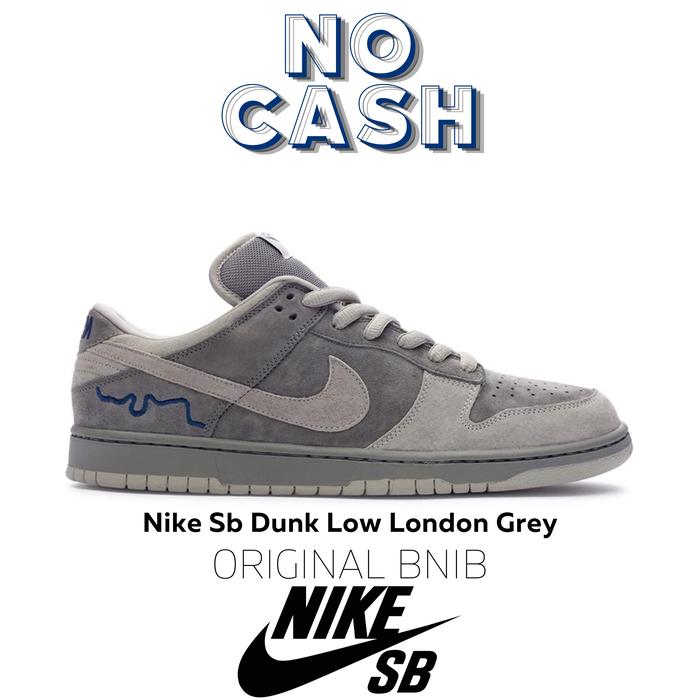 Sepatu Nike Sb Dunk Low London Grey Original BNIB