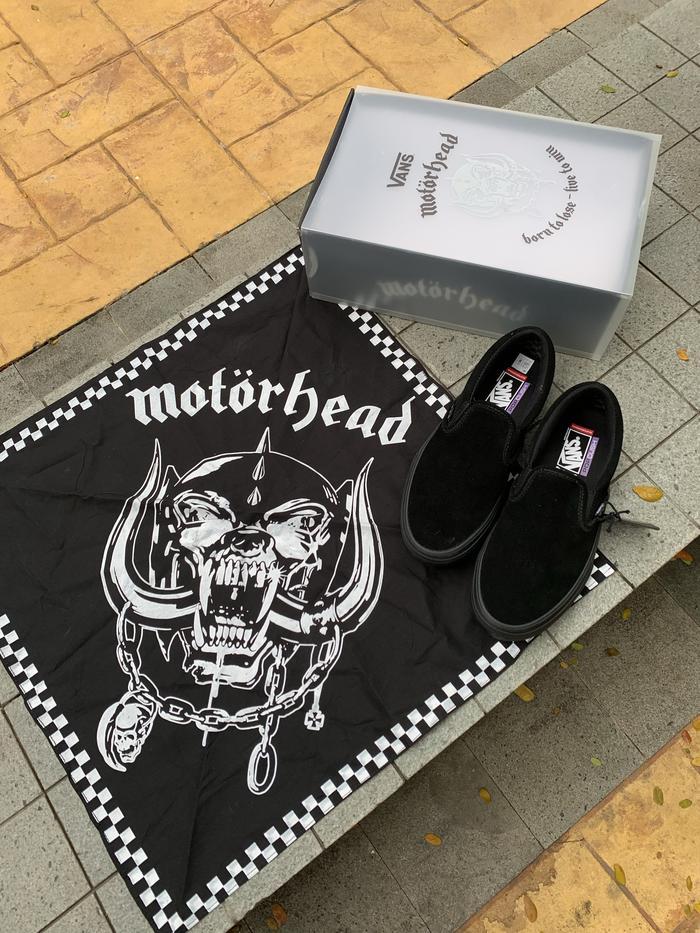 VANS X MOTORHEAD SKATE BLACK SLIP ON ORIGINAL