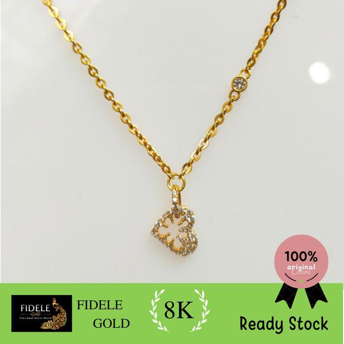 Kalung Permata Love Kalung Emas Asli Kadar Muda Emas 375 Kalung Italy