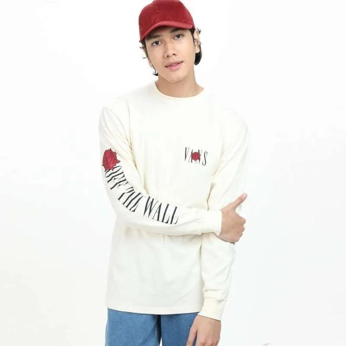 Baju Lengan Panjang Pria Vans KW Rose LS Antique Original Size M