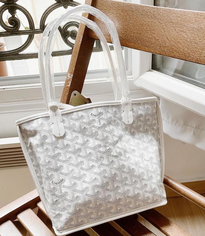 Original - Goyard Anjou Mini White Shoulder Bag