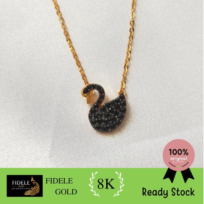 KALUNG ANGSA HITAM UBS LIFESTYLE 8K EMAS MUDA KADAR 375 EMAS ASLI
