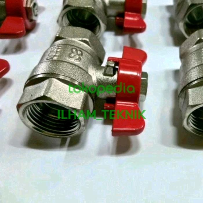 Ball valve kupu-kupu size 1/2" inch stainless