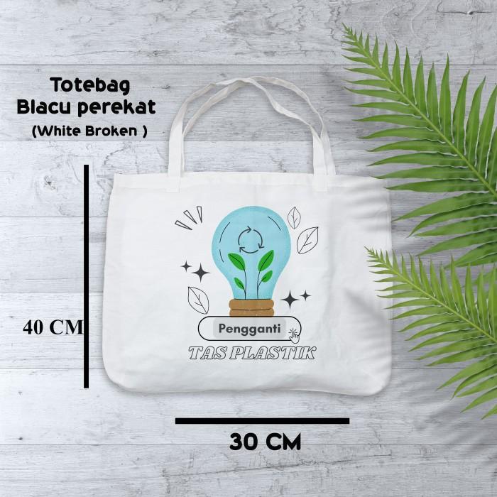 Tote Bag / GoodieBag Blacu Perekat Tebal Landscape Custom Satuan