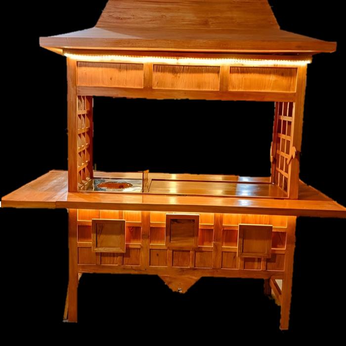 gerobak/rombong angkringan Jepang atap joglo custom booth