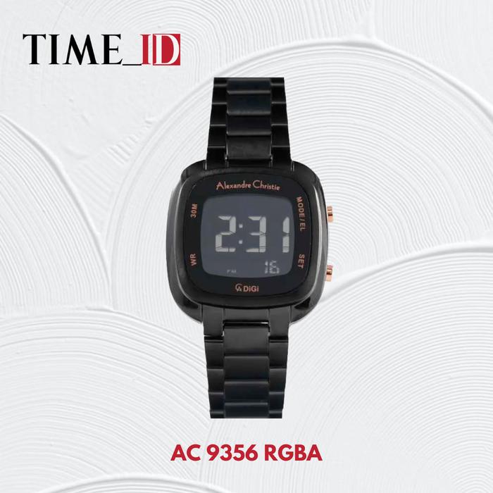 Jam Tangan Alexandre Christie AC 9356 ROSEGOLD BLACK WANITA
