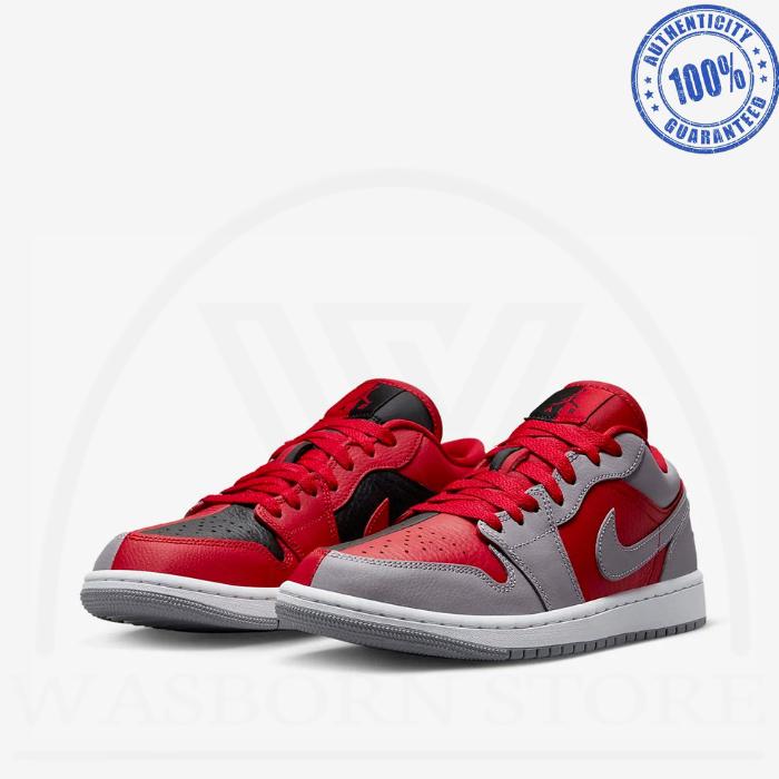 " AIR JORDAN 1 LOW SE SPLIT GYM RED CEMENT GREY (W) "