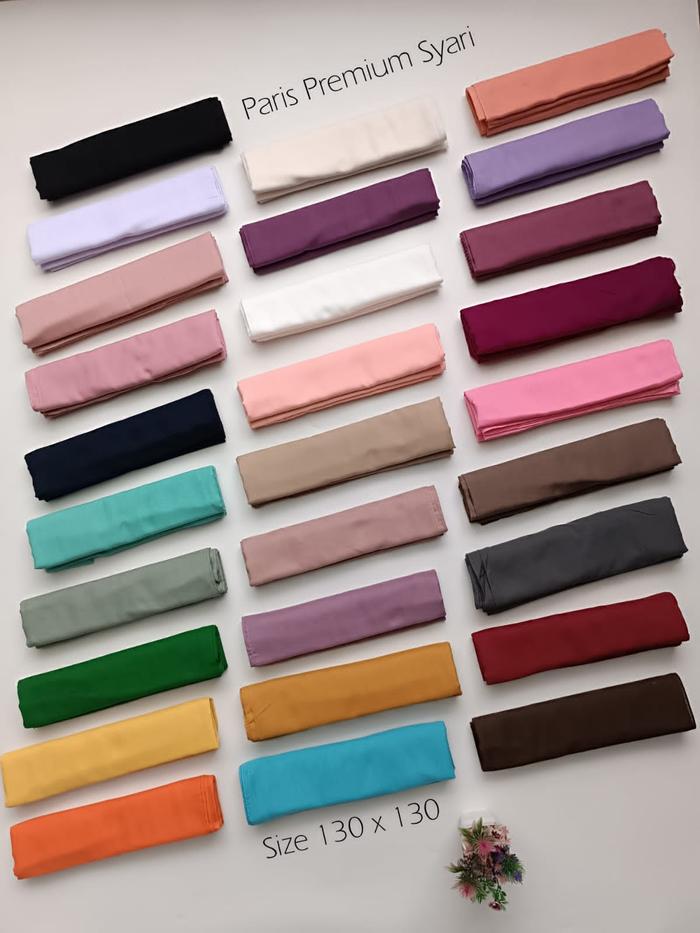 HIJAB SEGIEMPAT VOAL POLOS SYAR'I WAFFA PREMIUM 130X130