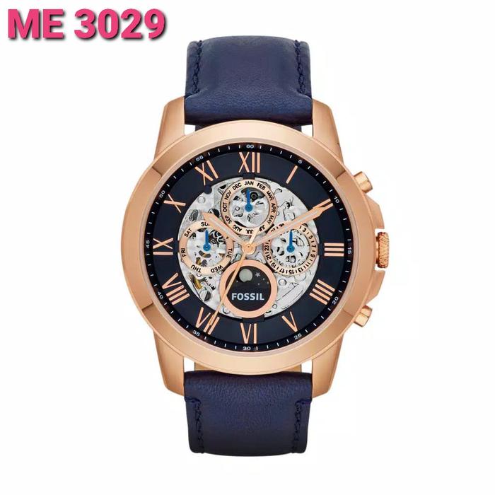 Jam Tangan Pria ME3029 ME 3029 Automatic Kulit Stainless Watches