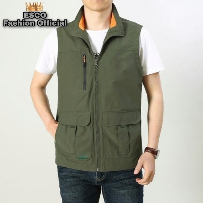 Rompi vest pria/rompi pria/vest pria/rompi motor/rompi outdor/vest