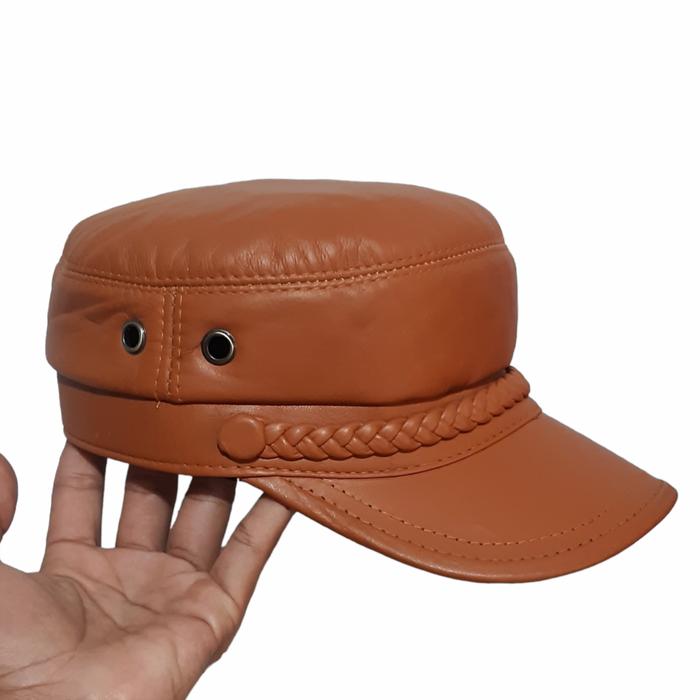 TOPI ARIEL KOMANDO KULIT ASLI - TOPI KULIT ASLI PRIA ARIEL NOAH