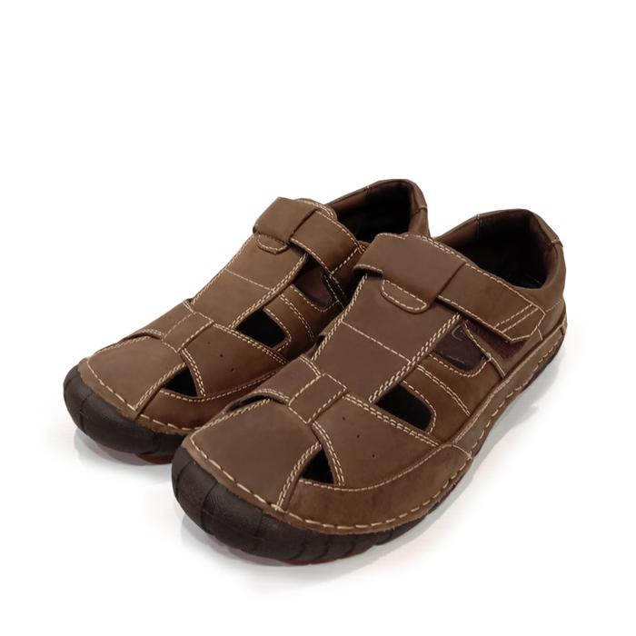 Camel Active Sepatu Sandal Pria Kulit 100% Asli - Bruno Coffee