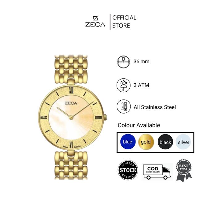 Zeca Jam Tangan Wanita Stainles Analog Original - 1002LB Series