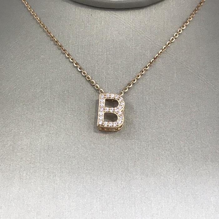 KALUNG EMAS INISIAL HURUF B 750 KKE0552