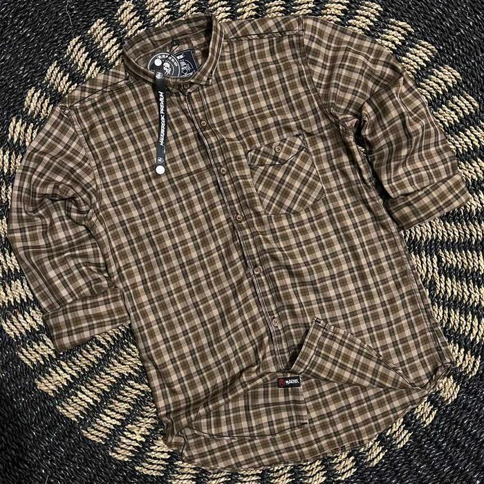 kemeja flanel unisex malebe rock premium