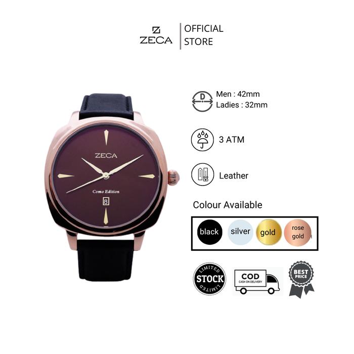 Zeca Watches Jam Tangan Couple 336M/L Black rosegold