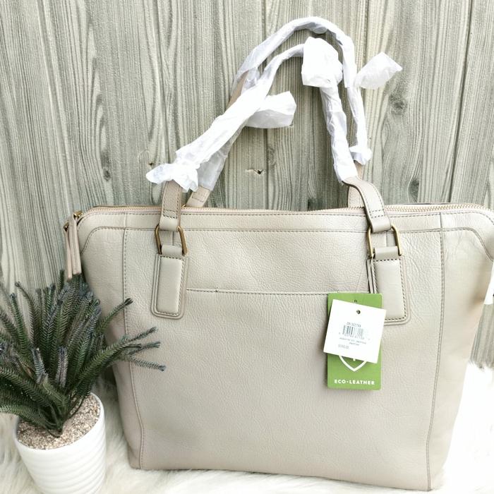 tasFOSSIL jacqueline tote shopper bag zip graystone
