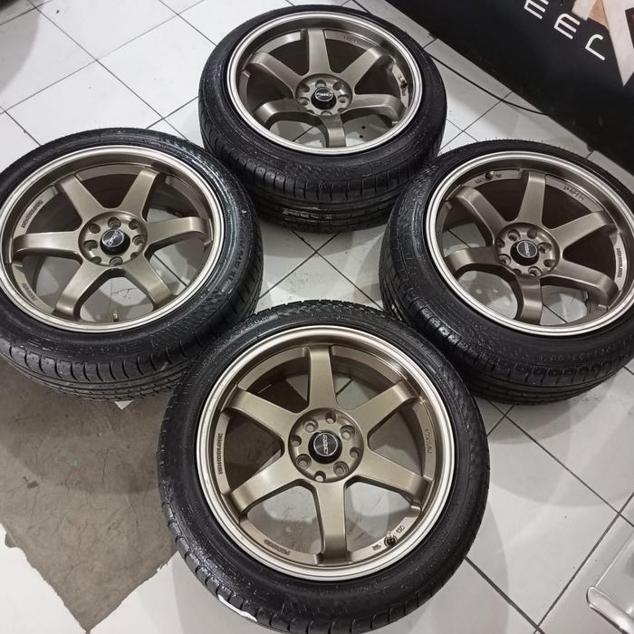 DIJUAL VELG DAN BAN TE37 RING 17X7,5/9 PCD 4X100/114 + BAN SECOND