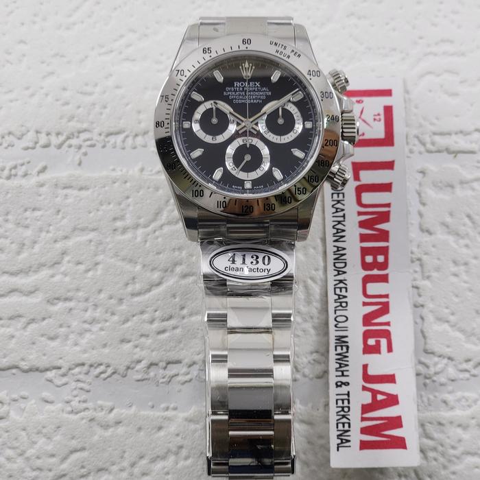 JAM TANGAN MEWAH DAYTONA 116520 BLACK DIAL CLEAN