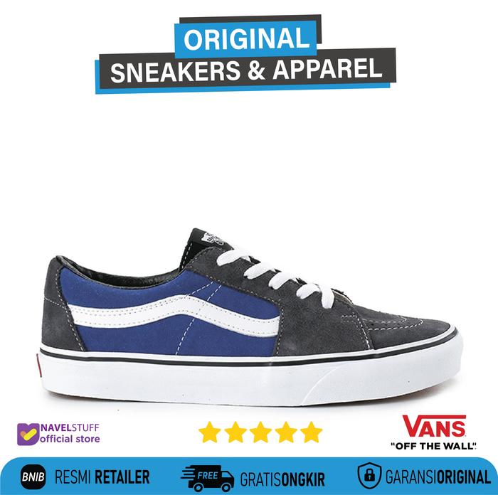 VANS Sk8 Low Charcoal/Blue Original Resmi BNIB (PT.Navya)