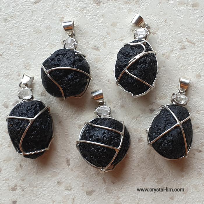 Liontin Batu Meteorit Tibetan Tektite