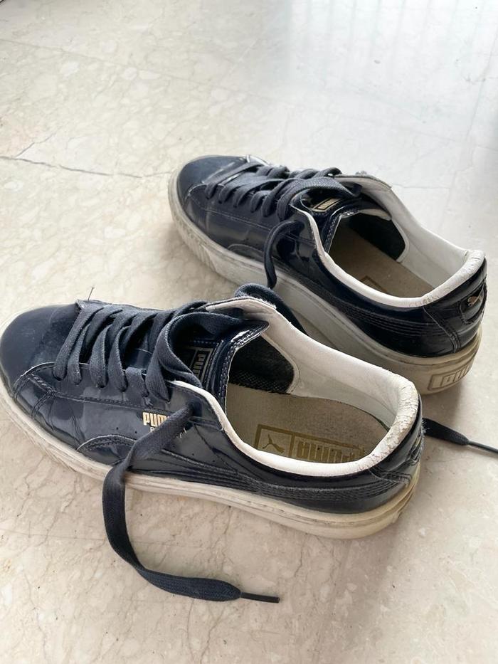 puma basket heart leather Black size 37 women