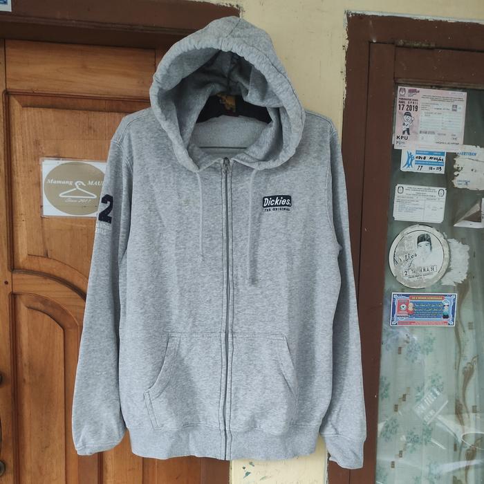 Jual Zip Hoodie Dickies 22 Grey Size M