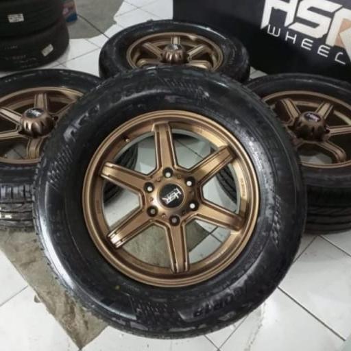 velg mobil bekas ring 18x8 baut 6x139+ban 285/60/18, pajero, fortuner