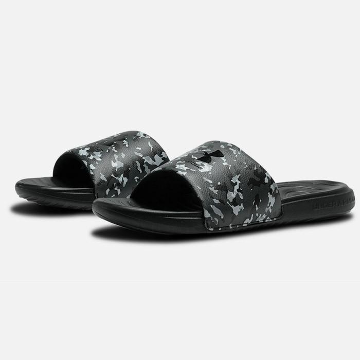 Sandal UA Mens Ansa Camo Black Slides Slide ORIGINAL